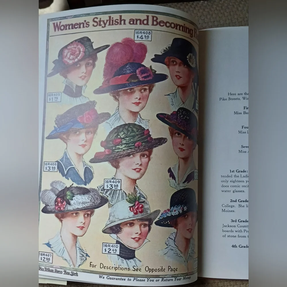 Winebago IOWA 1913  Julia Harrington Book with Floral and Butterfly Design